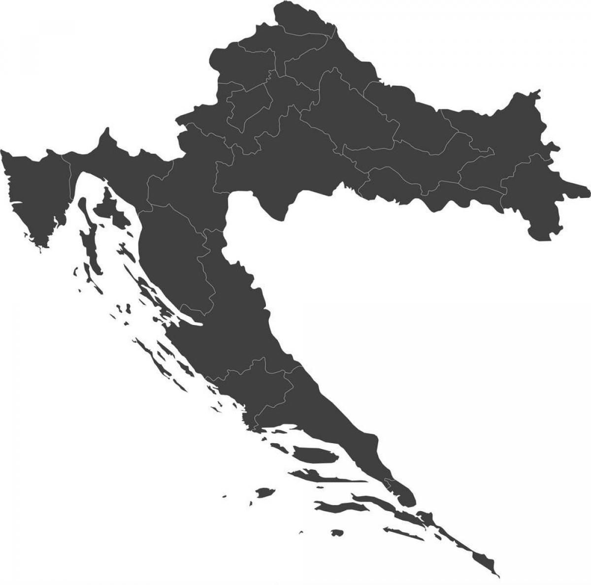 Croatia vector map